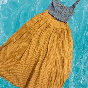 Urban Outfitters Goldenrod Midi Skirt